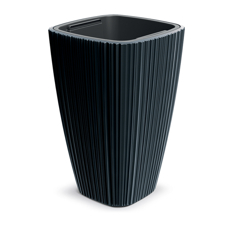 Vaso Quadrado Alto Oro