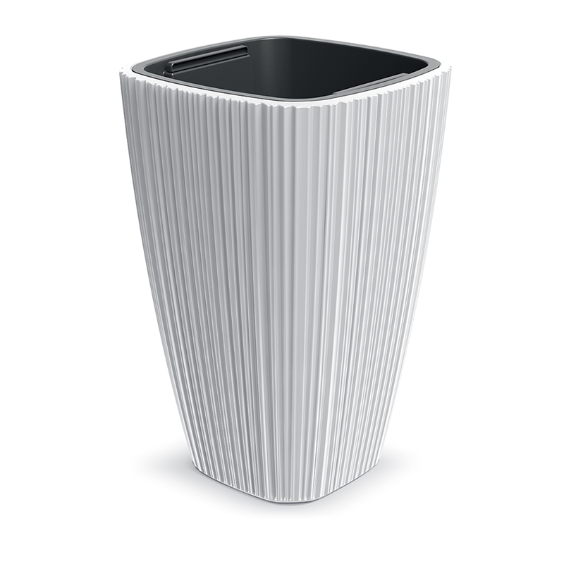 Vaso Quadrado Alto Oro
